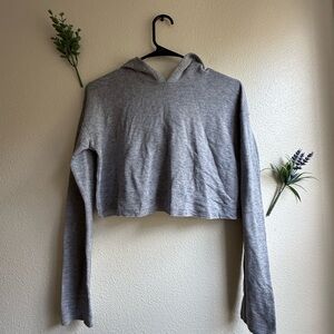 Popular 21 Gray Women's Cropped Hoodie